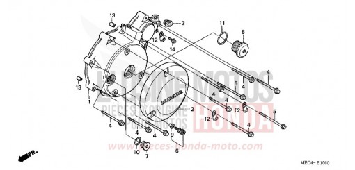 PANNEAU CARTER-MOTEUR G. VT750C7 de 2007